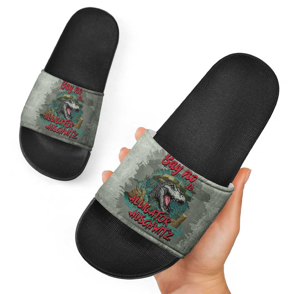 Say No To Alligator Auschwitz Slide Sandals LT05