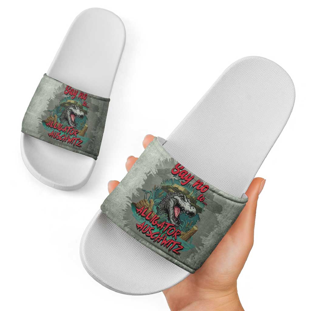 Say No To Alligator Auschwitz Slide Sandals LT05
