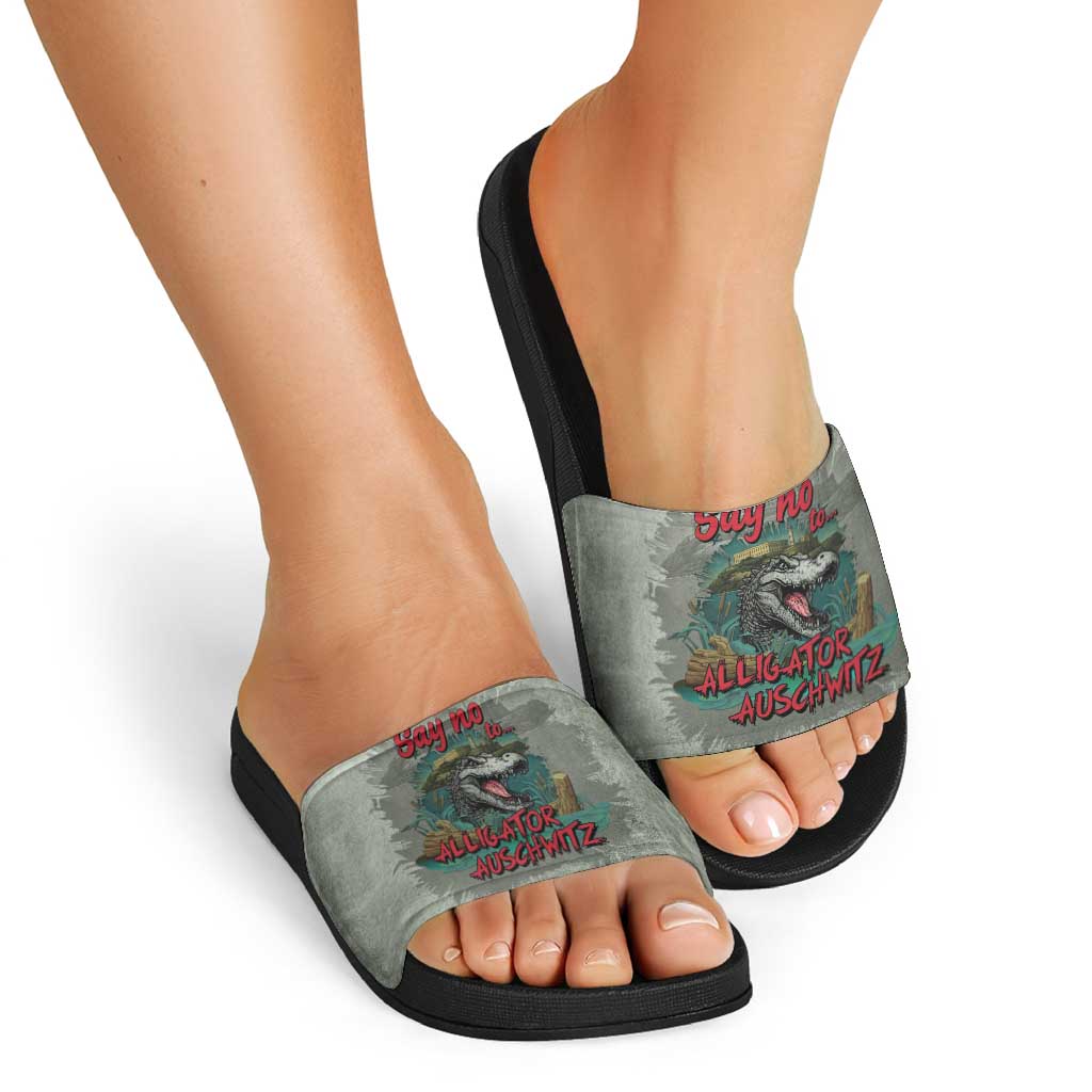 Say No To Alligator Auschwitz Slide Sandals LT05