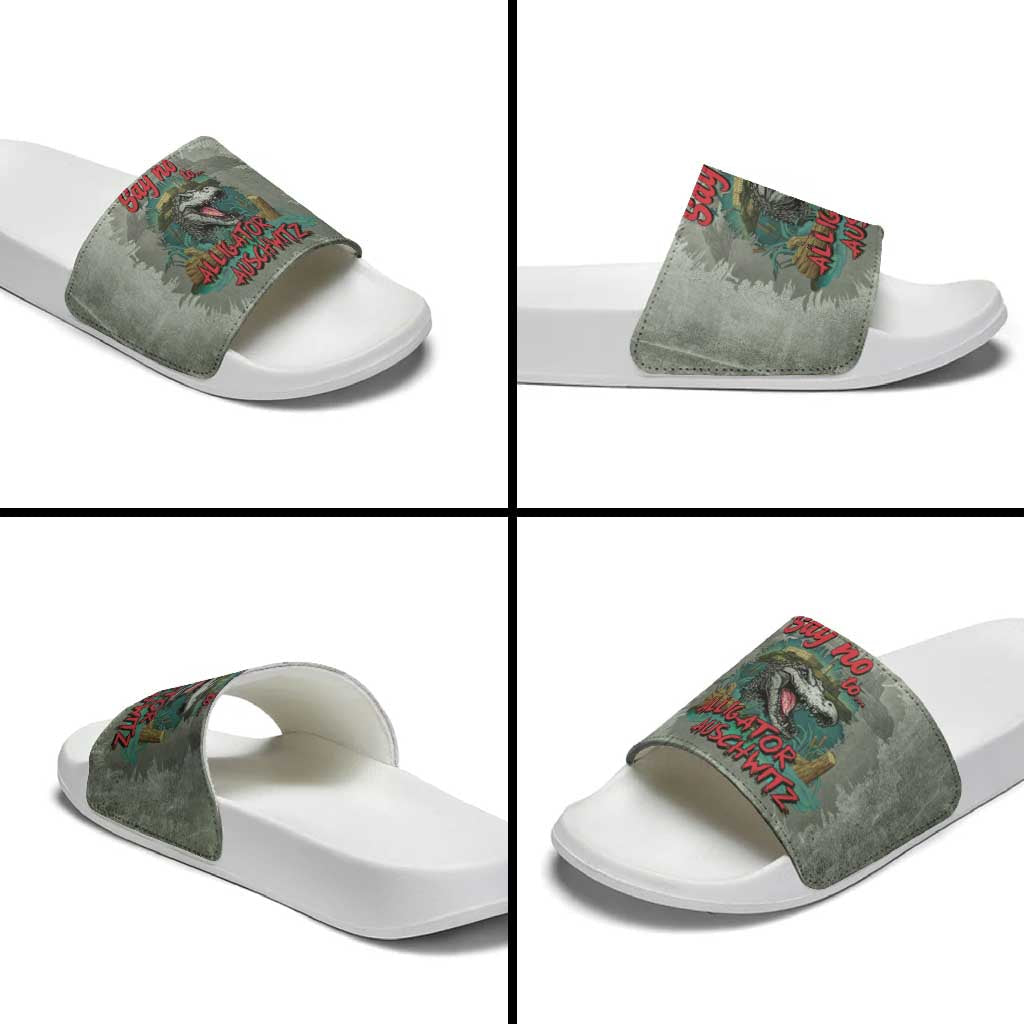 Say No To Alligator Auschwitz Slide Sandals LT05