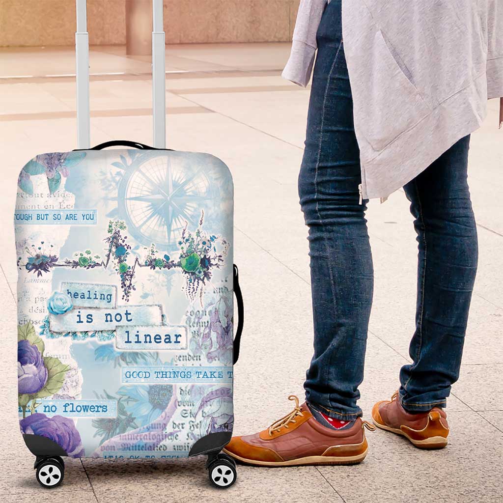 Mental Health Luggage Cover Healing Is Not Linear LT05