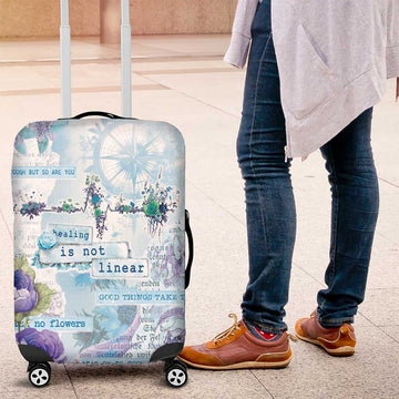 Mental Health Luggage Cover Healing Is Not Linear LT05