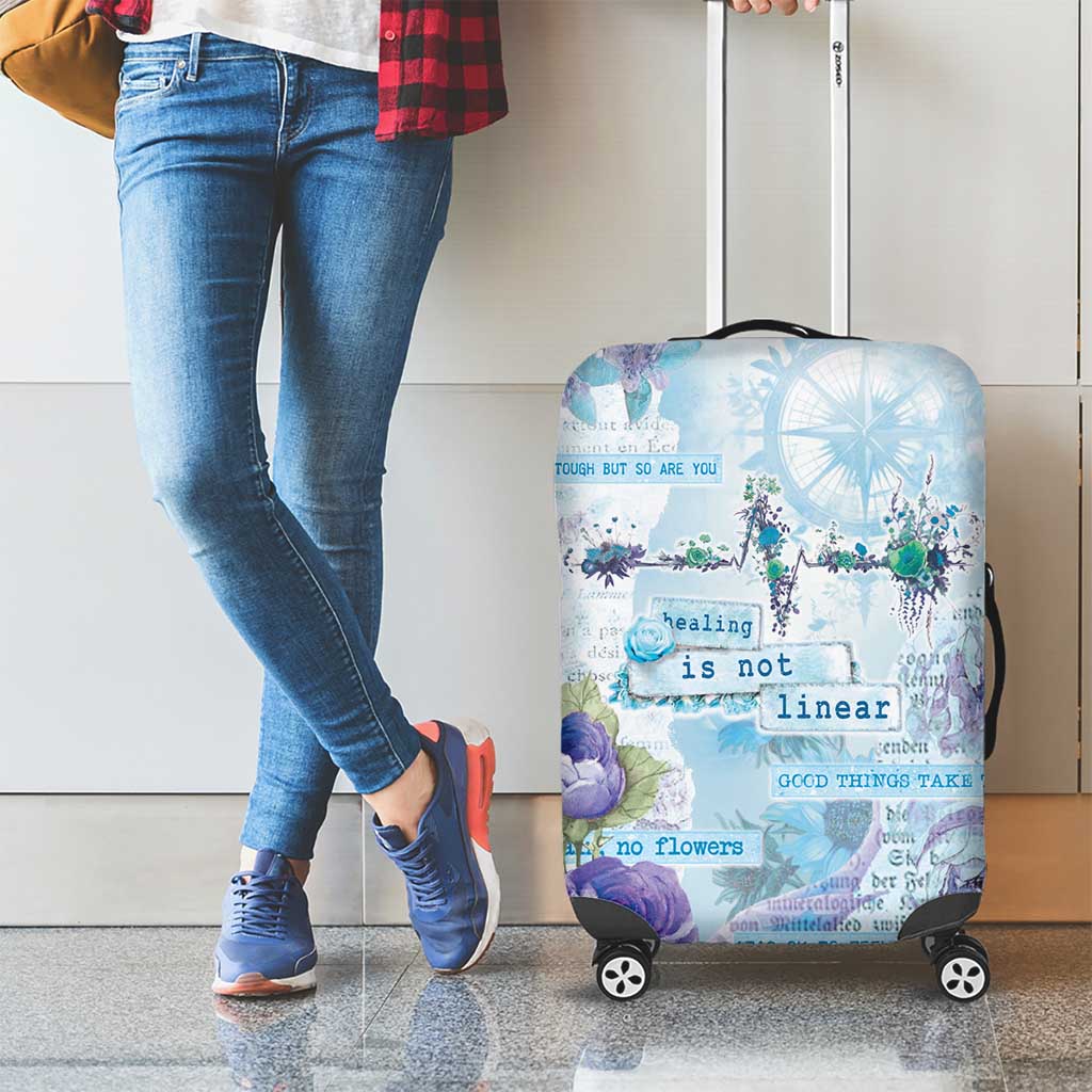 Mental Health Luggage Cover Healing Is Not Linear LT05