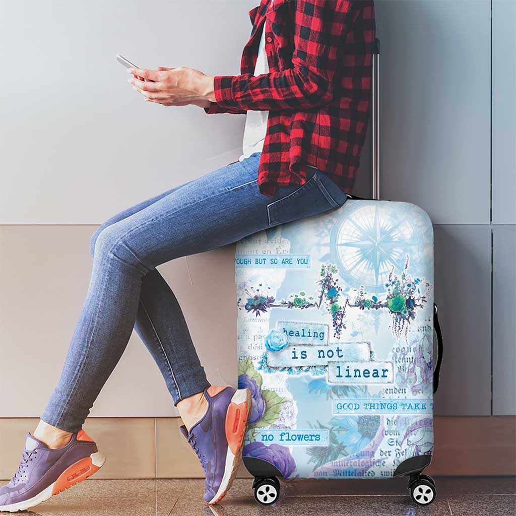 Mental Health Luggage Cover Healing Is Not Linear LT05