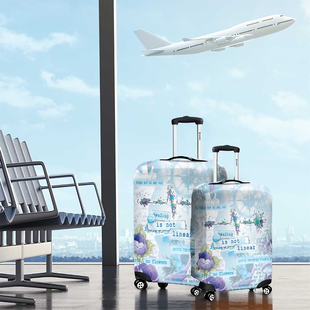 Mental Health Luggage Cover Healing Is Not Linear LT05