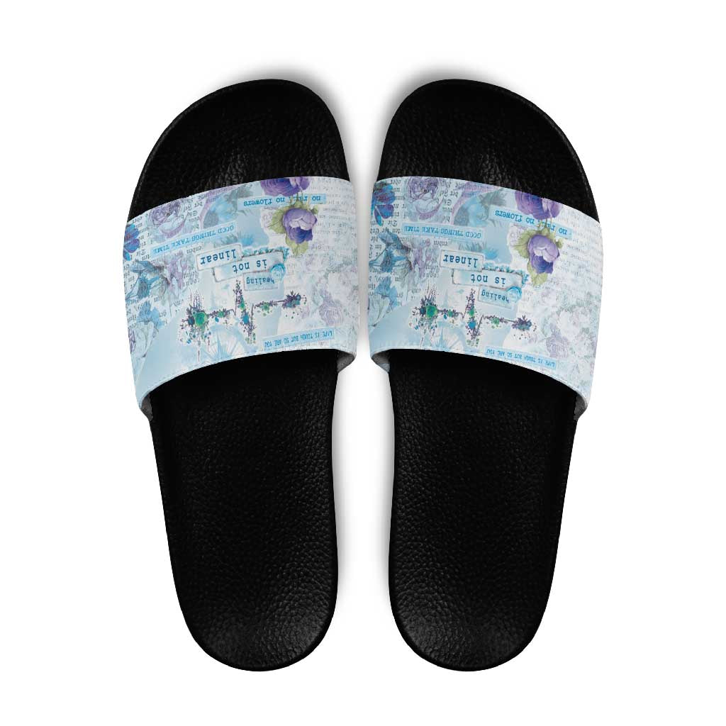 Mental Health Slide Sandals Healing Is Not Linear LT05