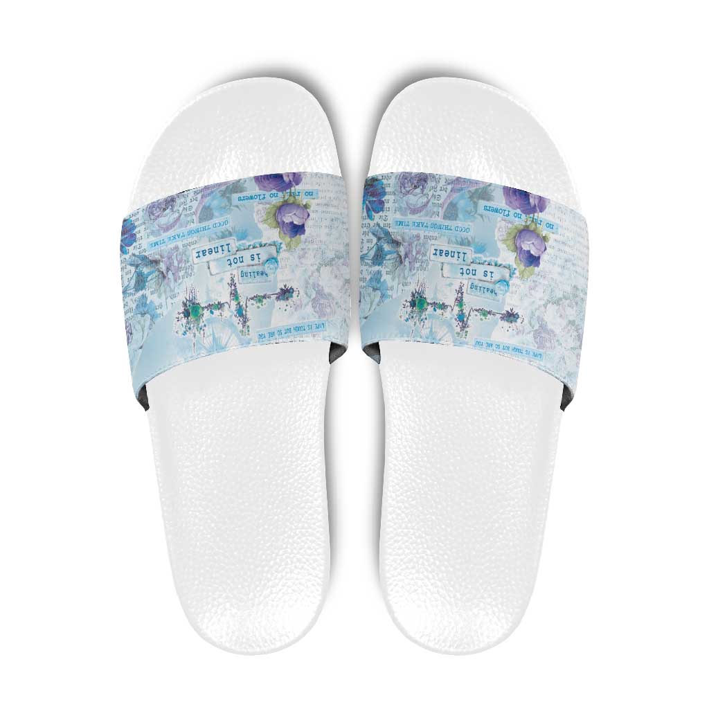 Mental Health Slide Sandals Healing Is Not Linear LT05