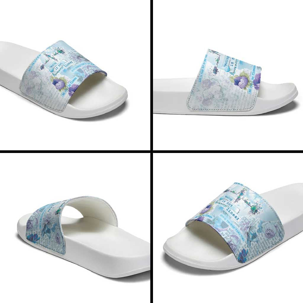 Mental Health Slide Sandals Healing Is Not Linear LT05