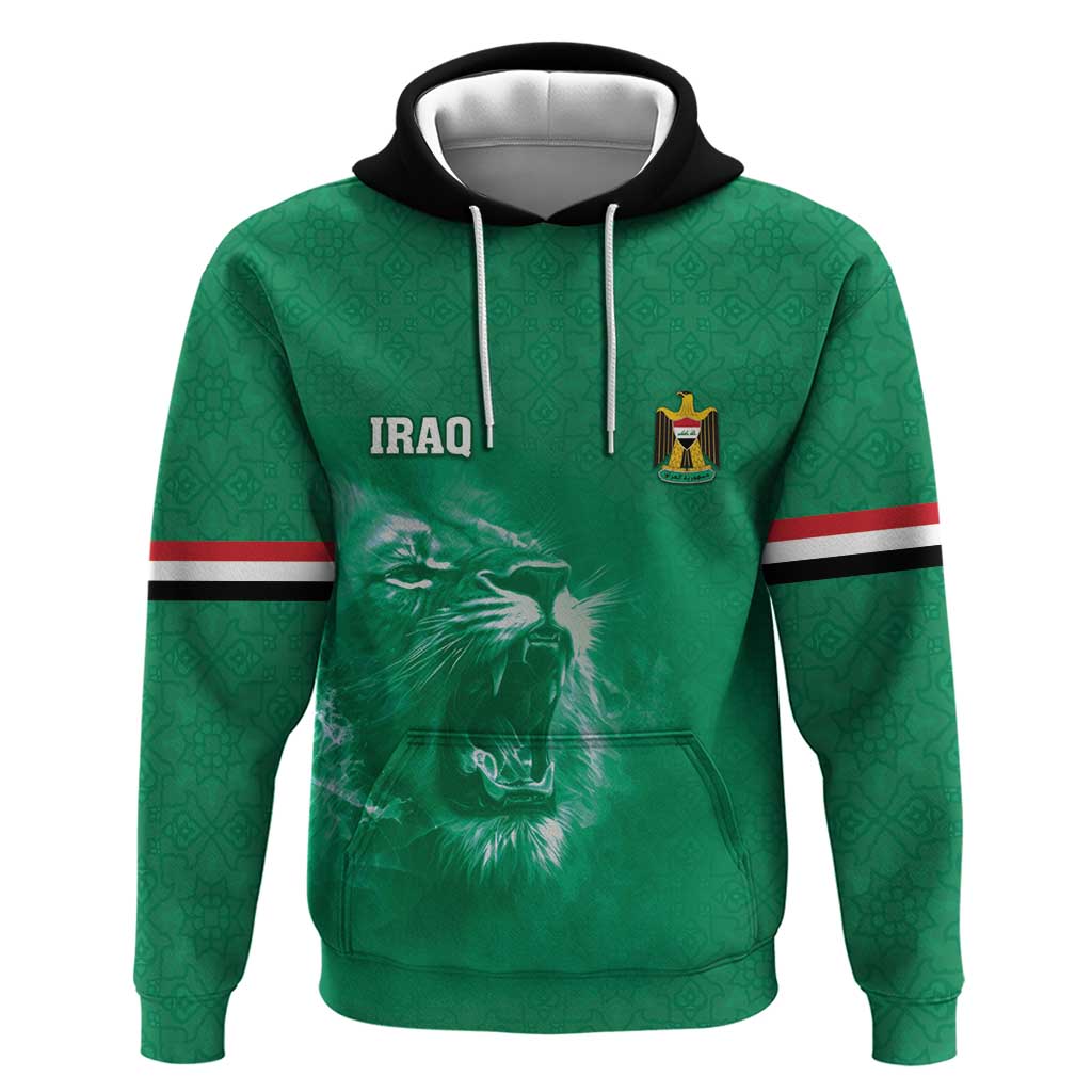 Custom Iraq Football Hoodie Go Champions LT05