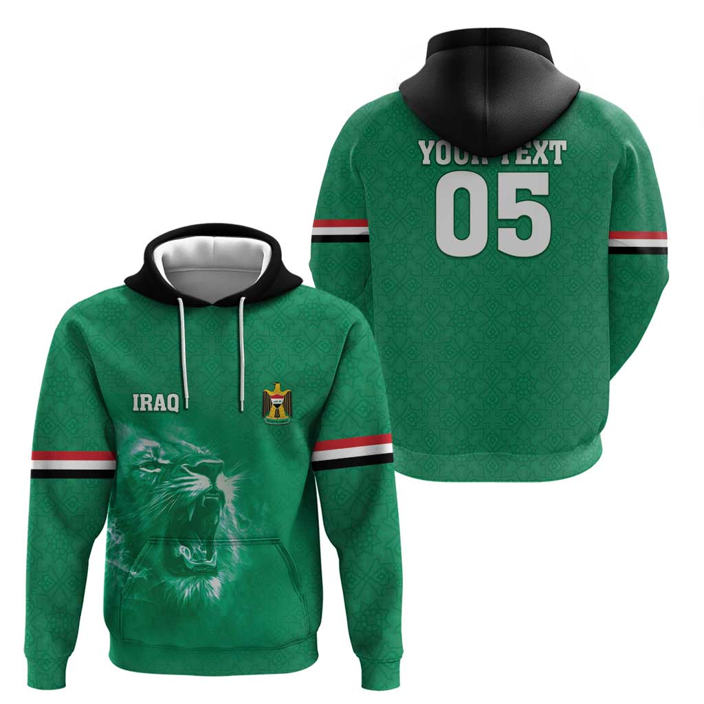Custom Iraq Football Hoodie Go Champions LT05