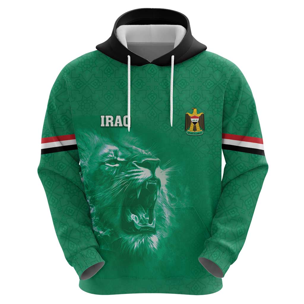 Custom Iraq Football Hoodie Go Champions LT05