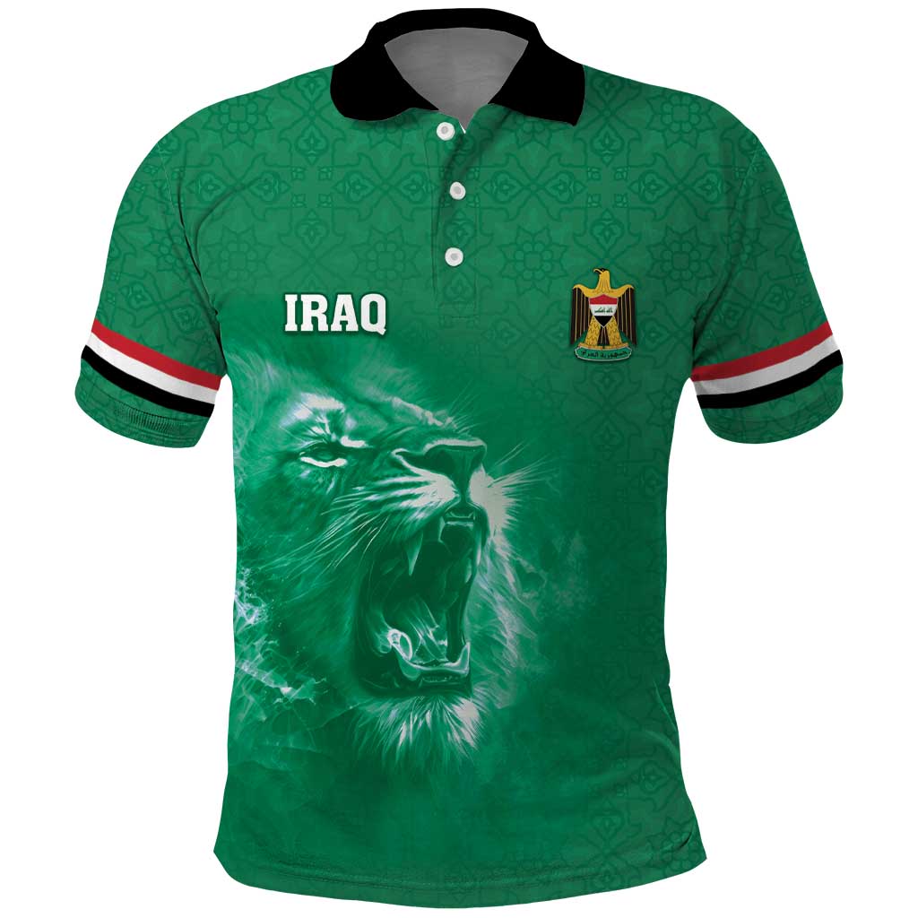 Custom Iraq Football Polo Shirt Go Champions LT05