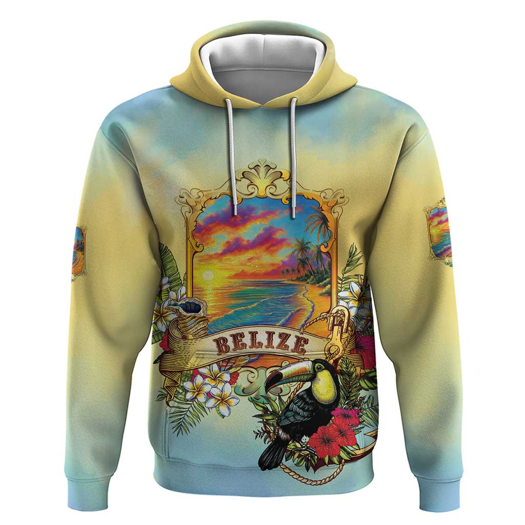 Belize Toucan Hoodie Belizean Pride Retro Style LT05