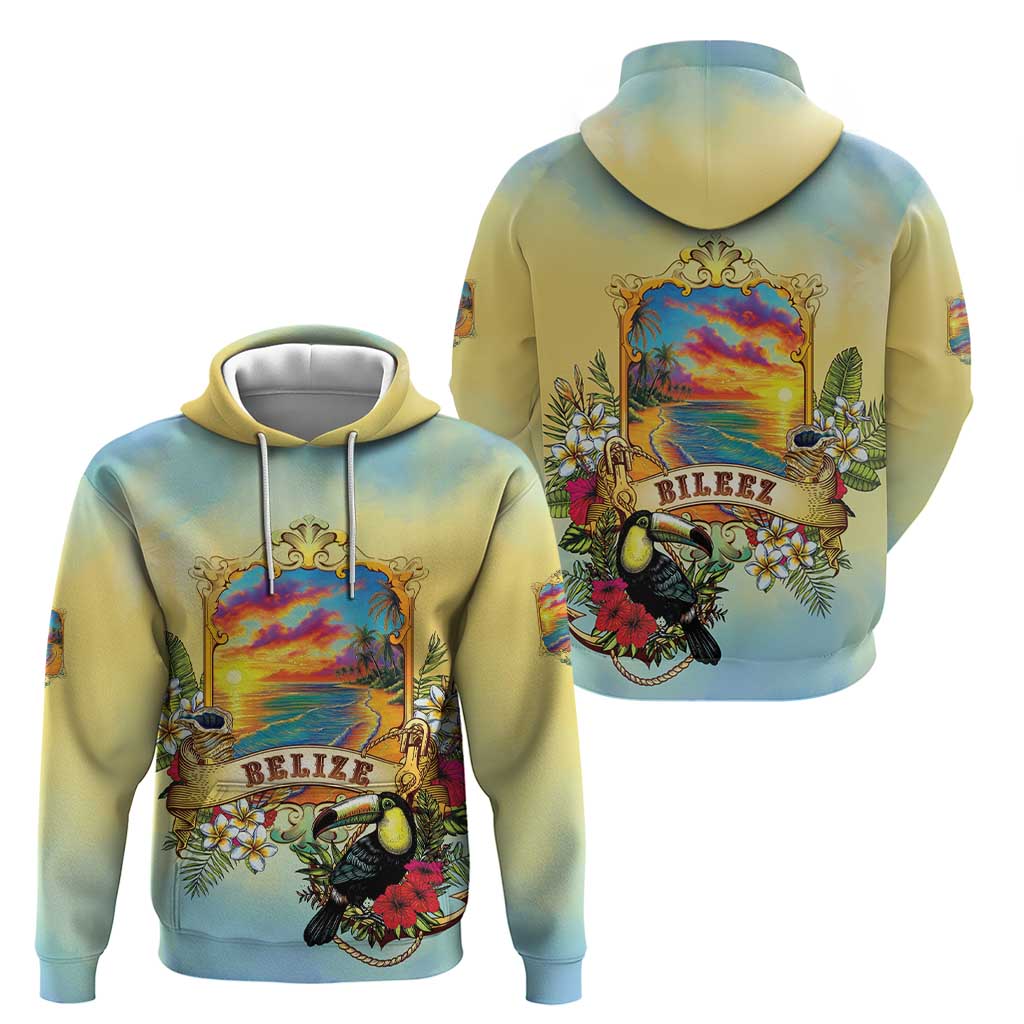 Belize Toucan Hoodie Belizean Pride Retro Style LT05