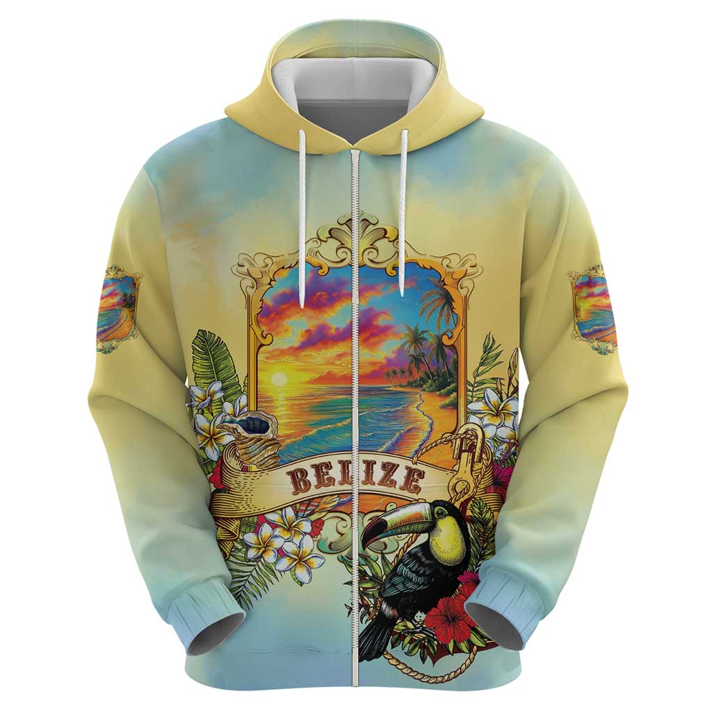 Belize Toucan Hoodie Belizean Pride Retro Style LT05