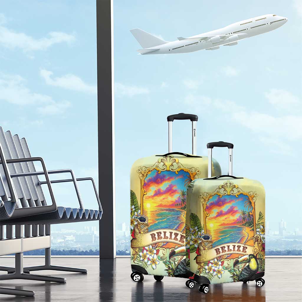 Belize Toucan Luggage Cover Belizean Pride Retro Style LT05