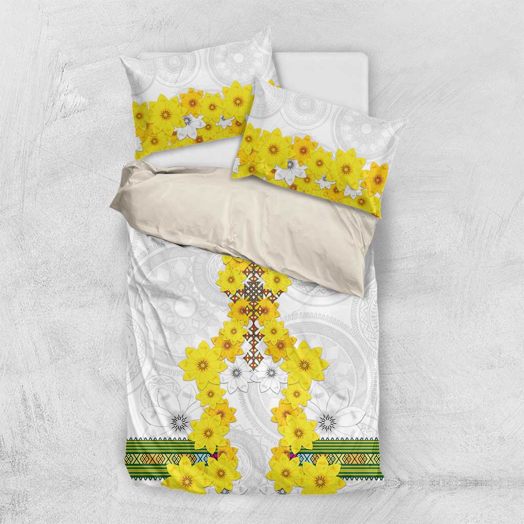 Enkutatash Ethiopia New Year Bedding Set Tilet Pattern With Adey Abeba Flowers LT05