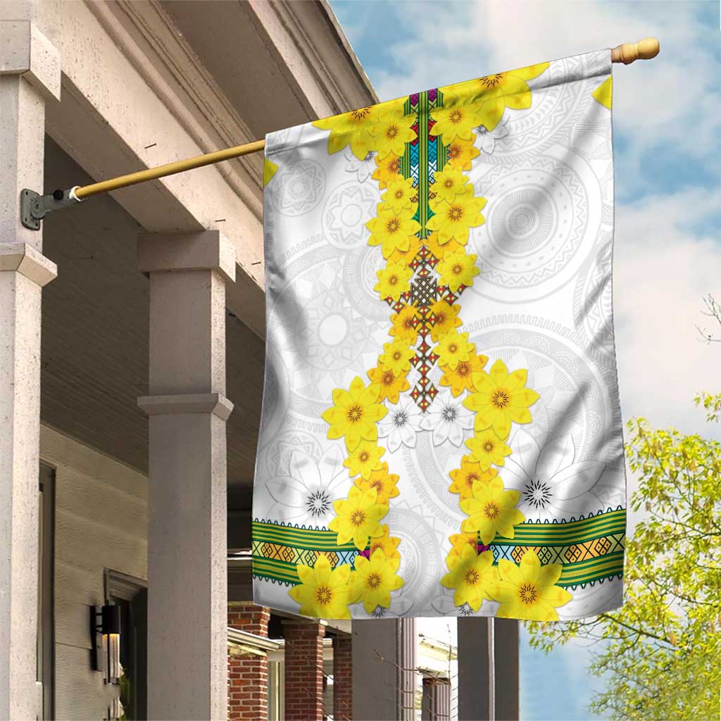 Enkutatash Ethiopia New Year Garden Flag Tilet Pattern With Adey Abeba Flowers LT05