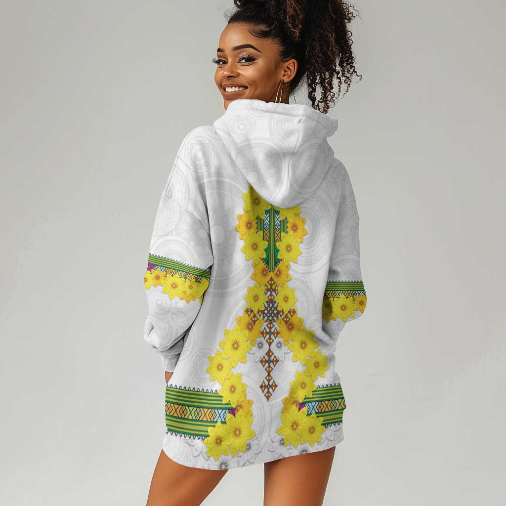 Enkutatash Ethiopia New Year Hoodie Dress Tilet Pattern With Adey Abeba Flowers LT05