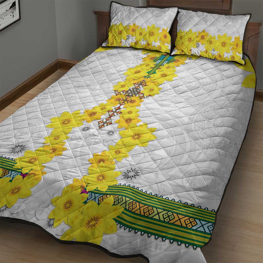 Enkutatash Ethiopia New Year Quilt Bed Set Tilet Pattern With Adey Abeba Flowers LT05