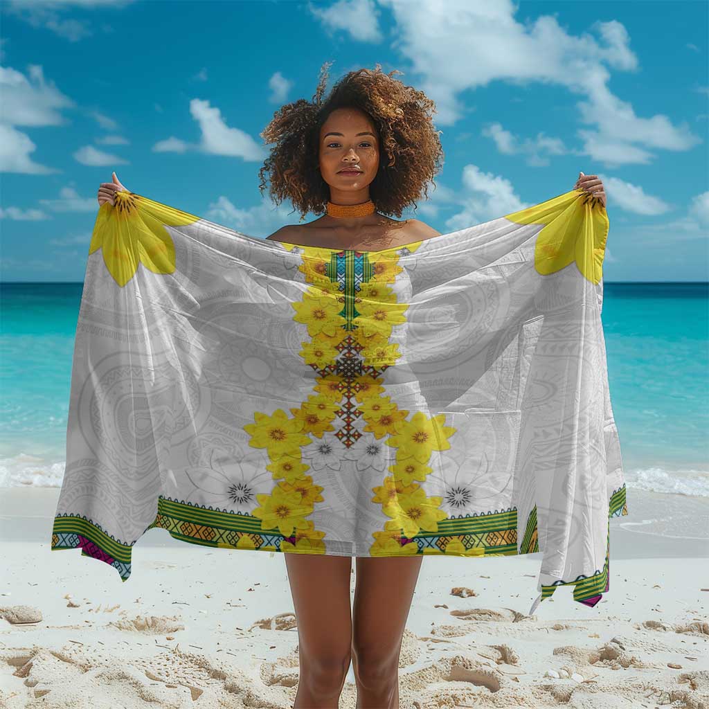 Enkutatash Ethiopia New Year Sarong Tilet Pattern With Adey Abeba Flowers LT05