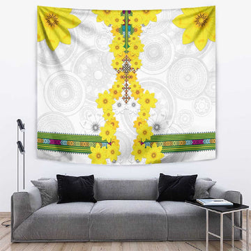 Enkutatash Ethiopia New Year Tapestry Tilet Pattern With Adey Abeba Flowers LT05
