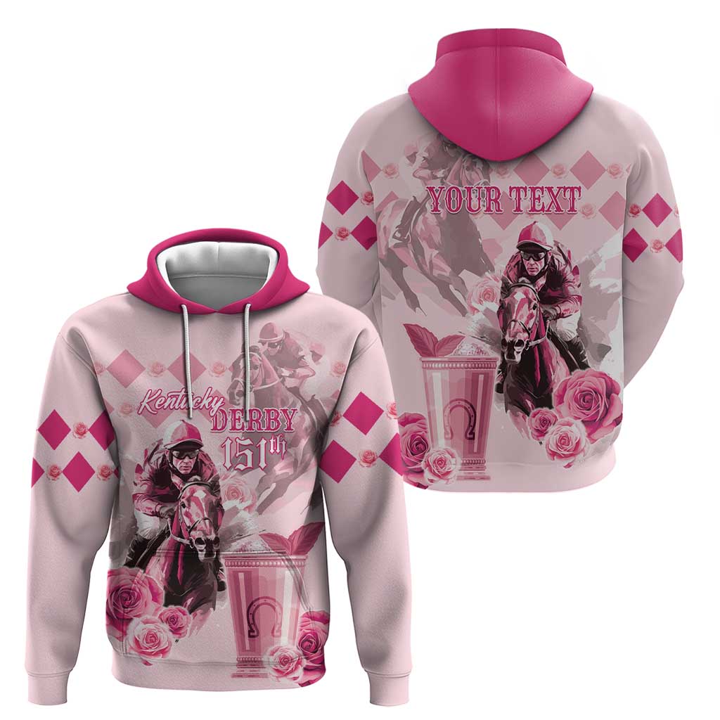 Personalized Kentucky Horse Racing Hoodie 151st Anniversary Mint Julep Pink Version LT05