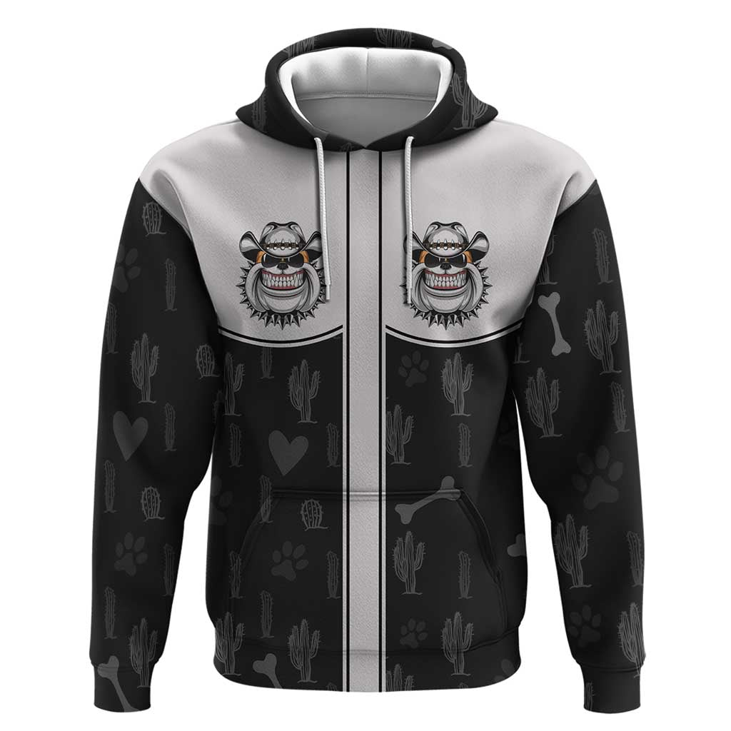 Cowdog Hoodie Cowboy Bulldog Retro Western Yoke LT05