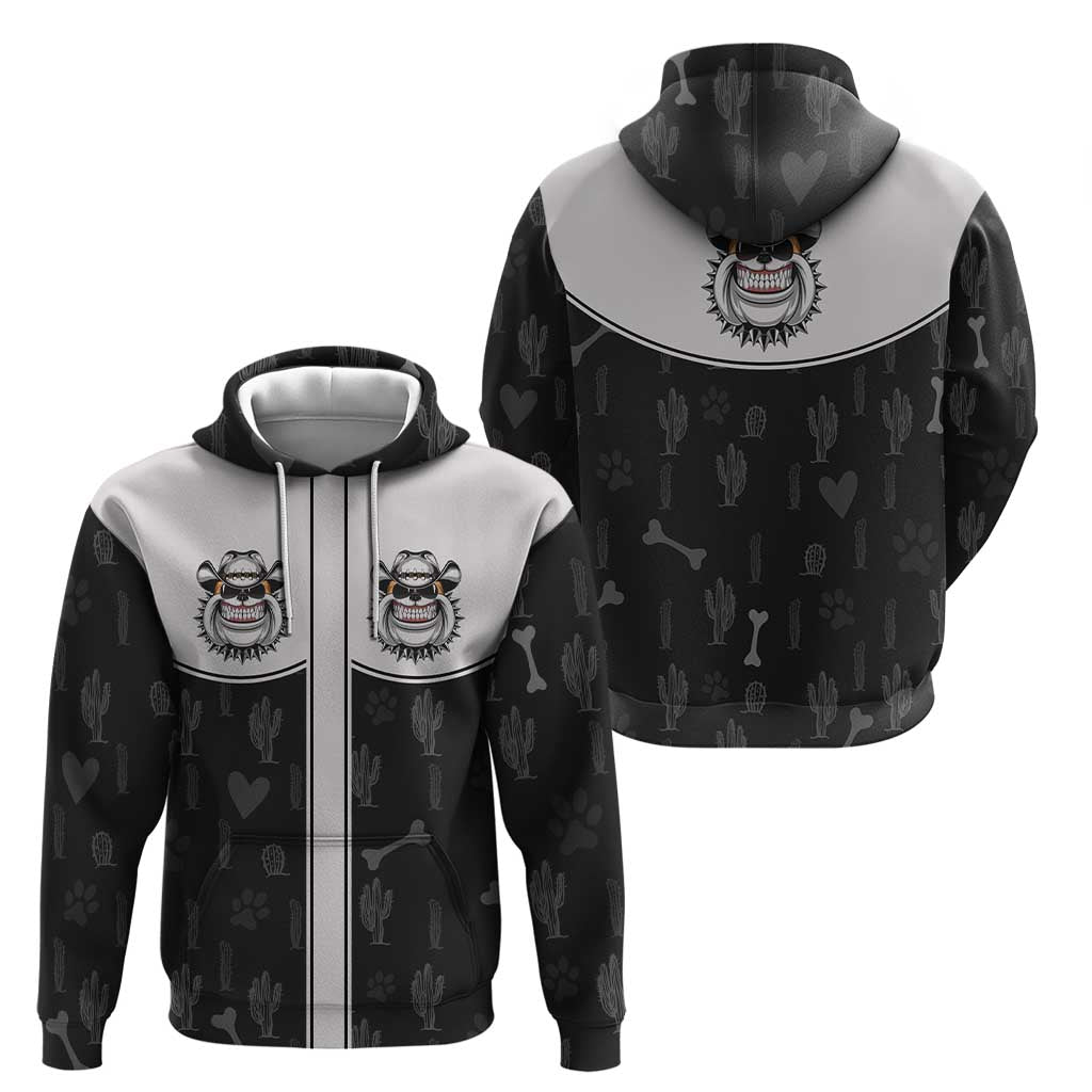 Cowdog Hoodie Cowboy Bulldog Retro Western Yoke LT05