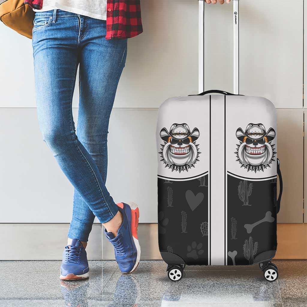 Cowdog Luggage Cover Cowboy Bulldog Retro Western Yoke LT05