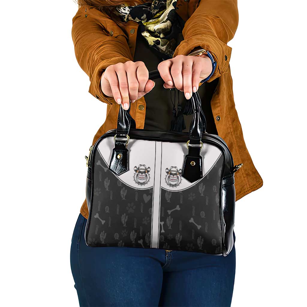 Cowdog Shoulder Handbag Cowboy Bulldog Retro Western Yoke LT05