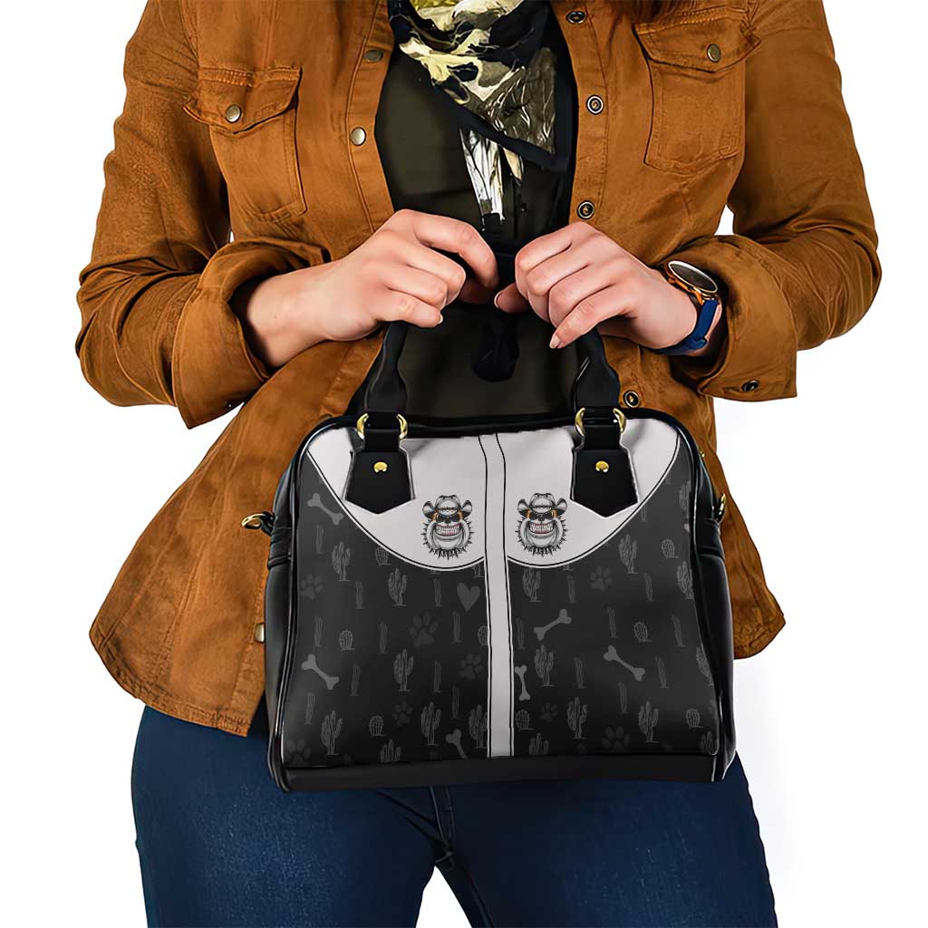 Cowdog Shoulder Handbag Cowboy Bulldog Retro Western Yoke LT05