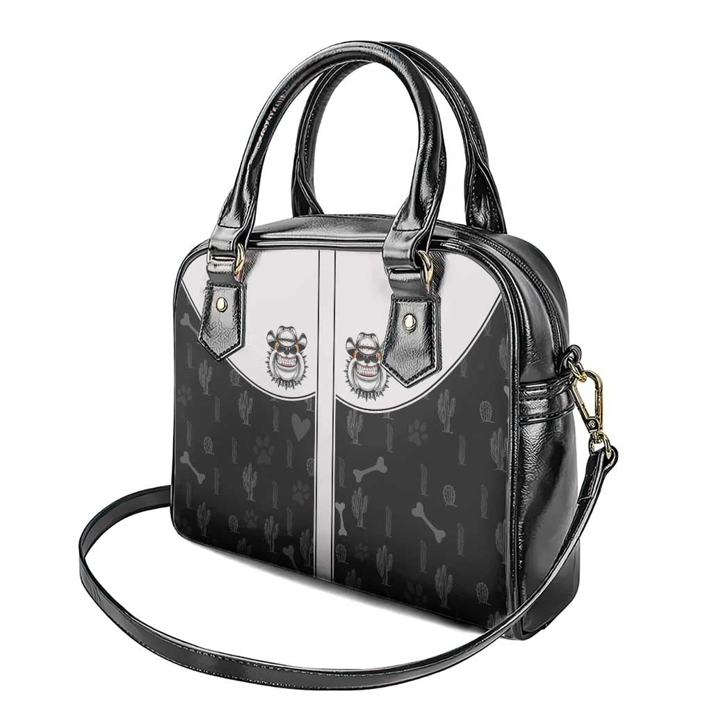 Cowdog Shoulder Handbag Cowboy Bulldog Retro Western Yoke LT05