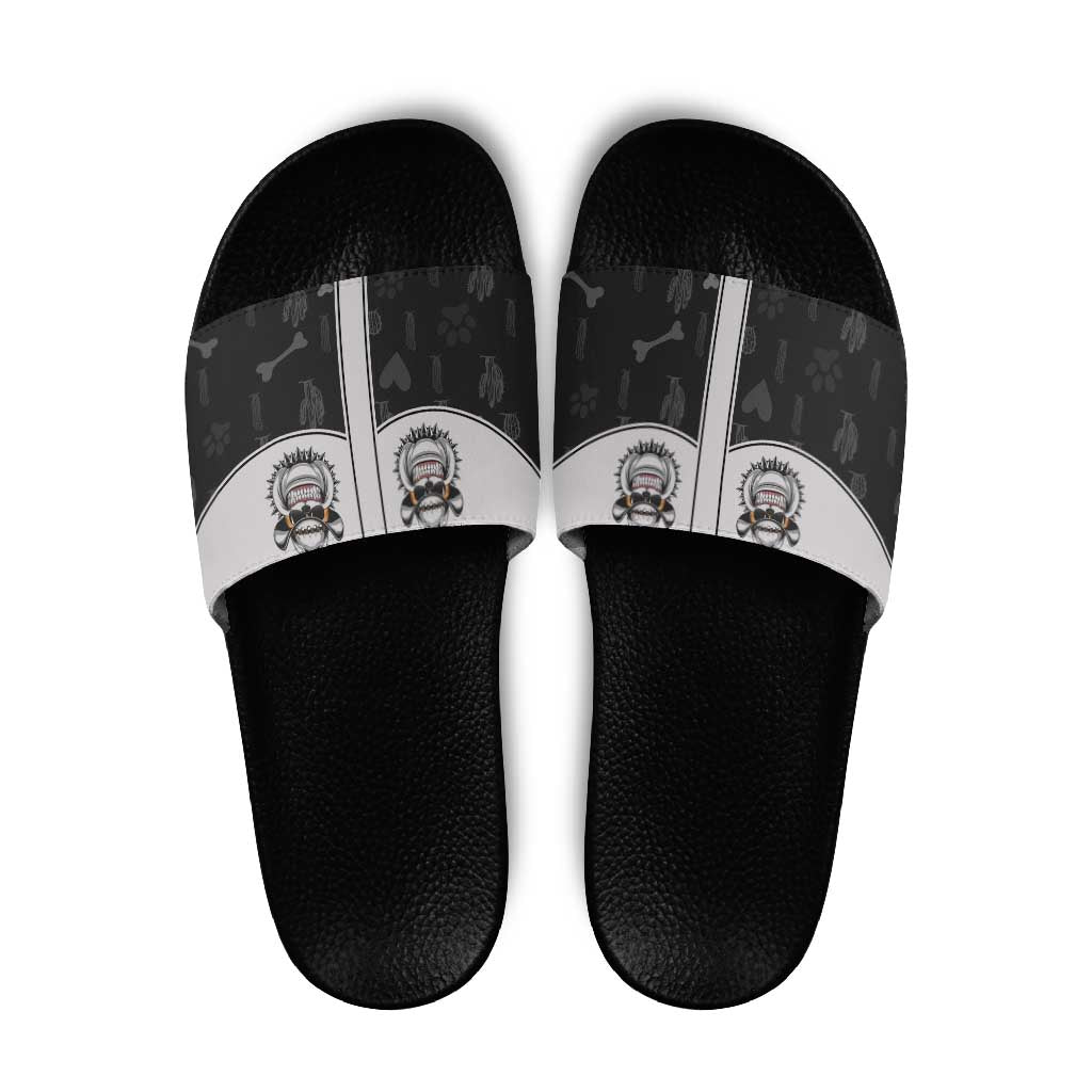 Cowdog Slide Sandals Cowboy Bulldog Retro Western Yoke LT05