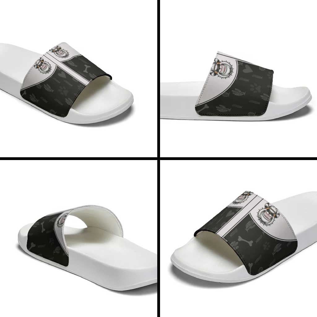 Cowdog Slide Sandals Cowboy Bulldog Retro Western Yoke LT05