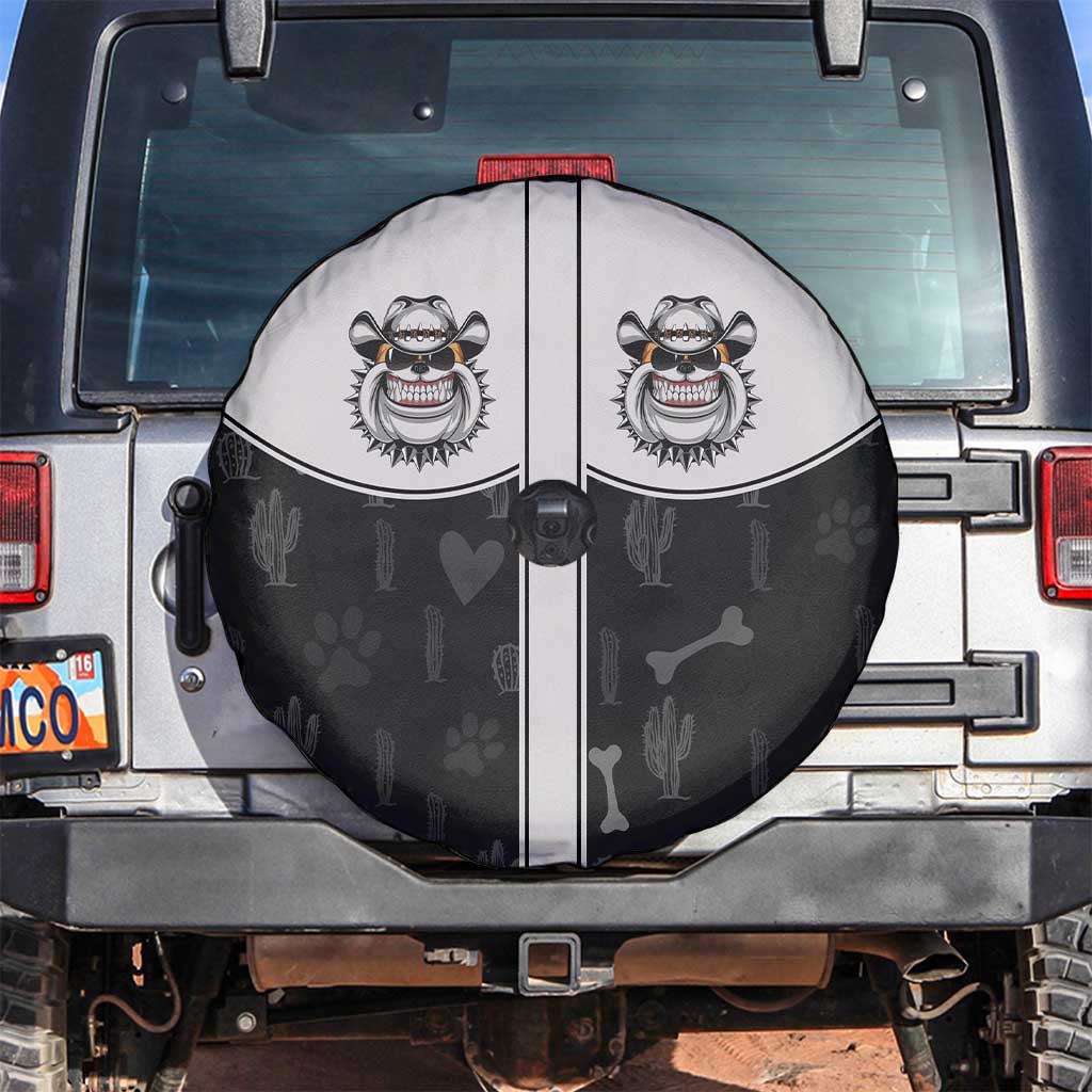 Cowdog Spare Tire Cover Cowboy Bulldog Retro Western Yoke LT05