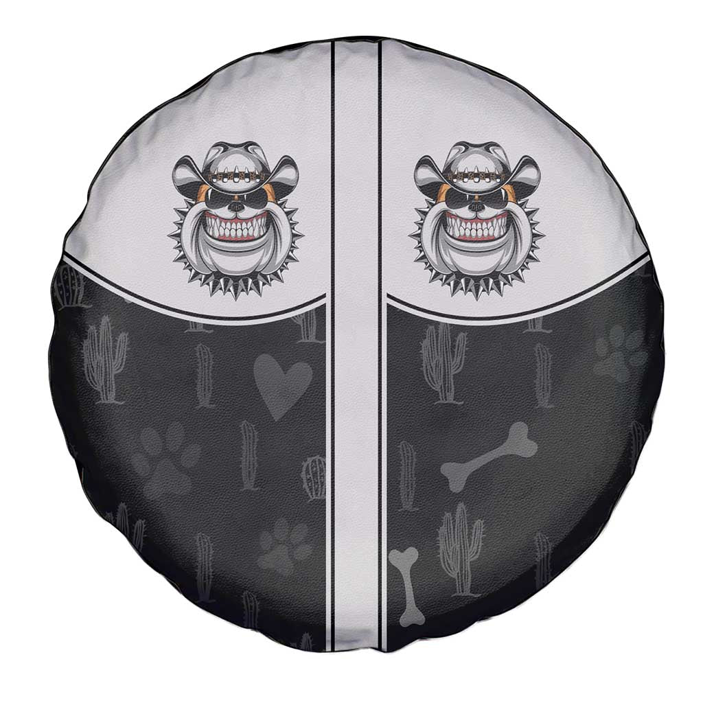 Cowdog Spare Tire Cover Cowboy Bulldog Retro Western Yoke LT05