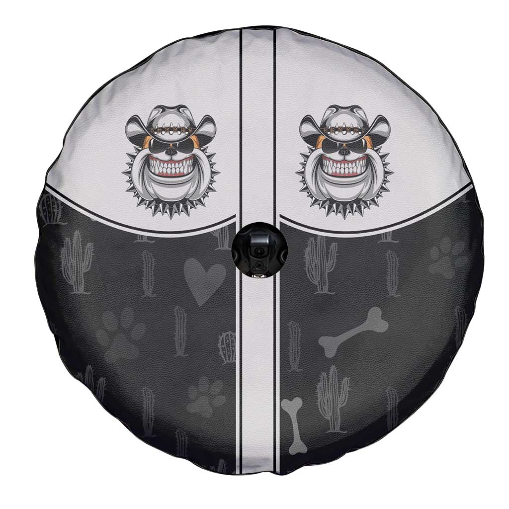 Cowdog Spare Tire Cover Cowboy Bulldog Retro Western Yoke LT05