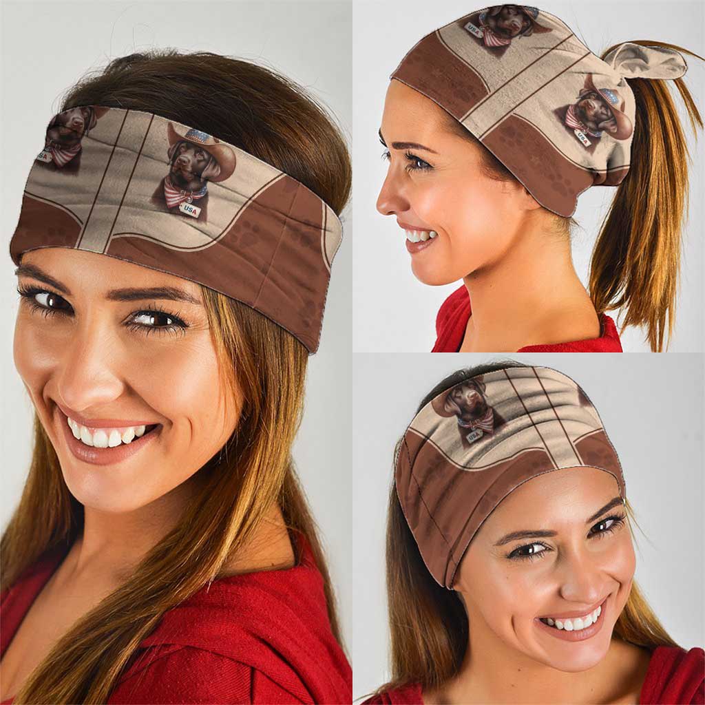 Cowdog Neck Gaiter Cowboy Patriotic Labrador Western Yoke LT05
