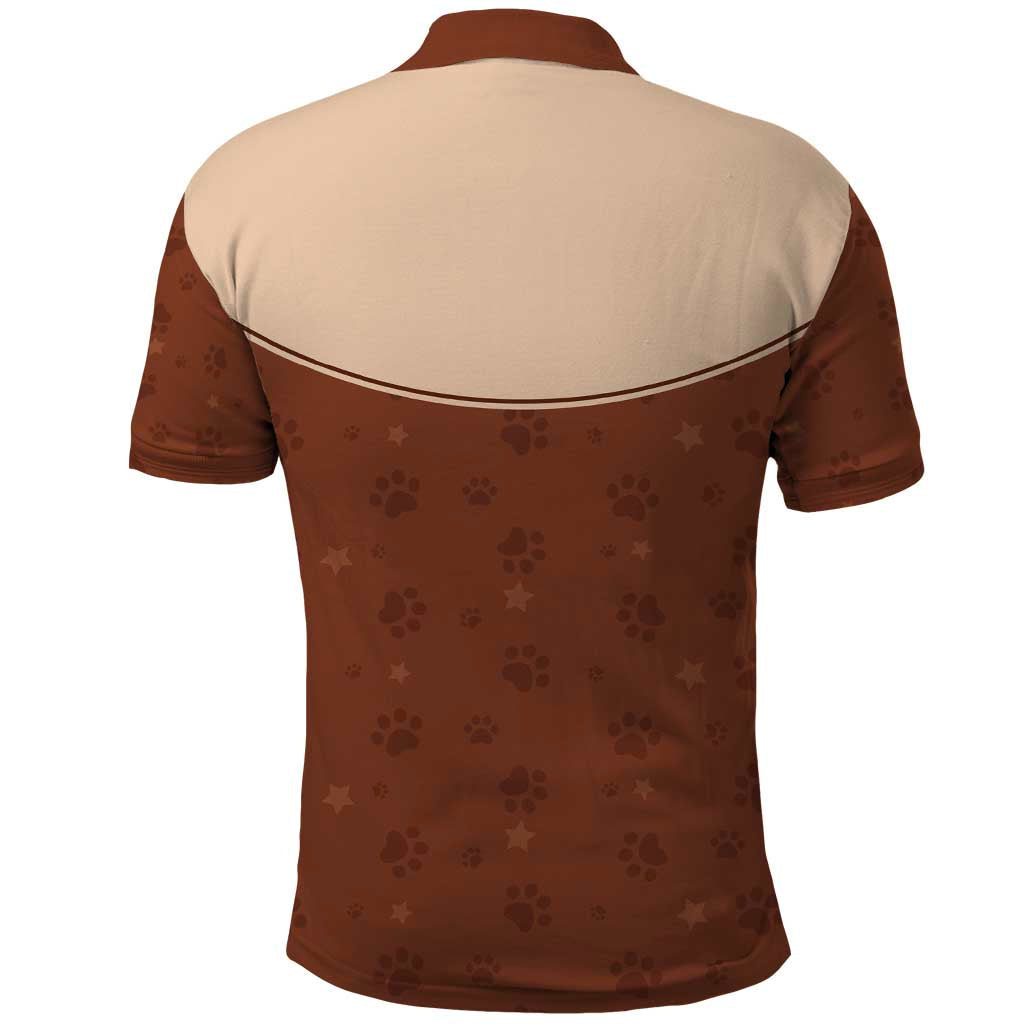 Cowdog Polo Shirt Cowboy Patriotic Labrador Western Yoke LT05