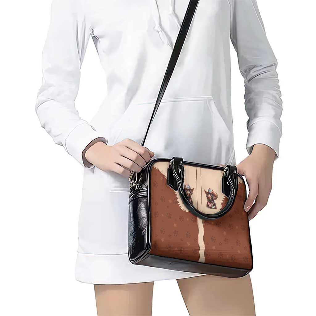 Cowdog Shoulder Handbag Cowboy Patriotic Labrador Western Yoke LT05