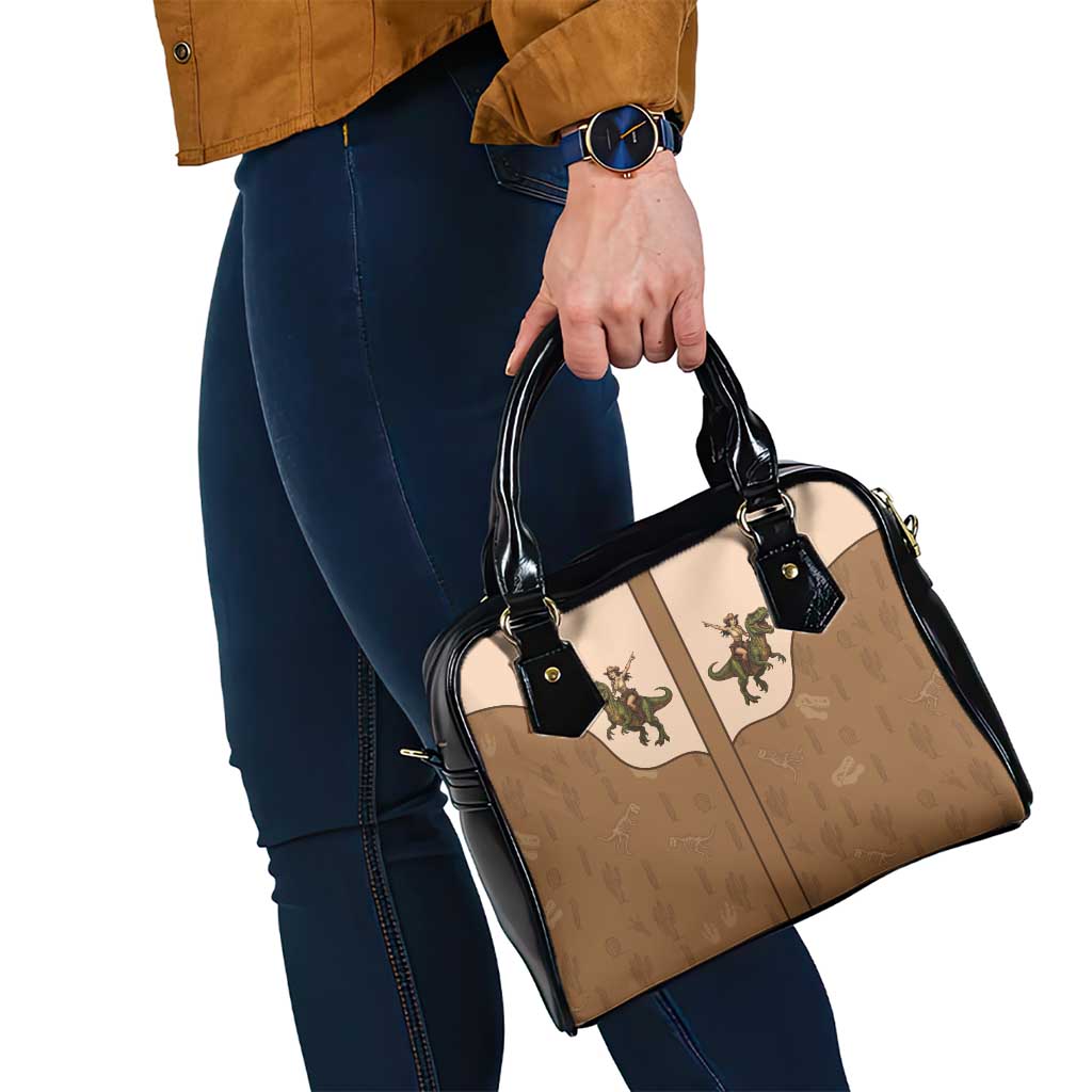 Cowgirl Dinosaur Shoulder Handbag Retro Western Yoke LT05
