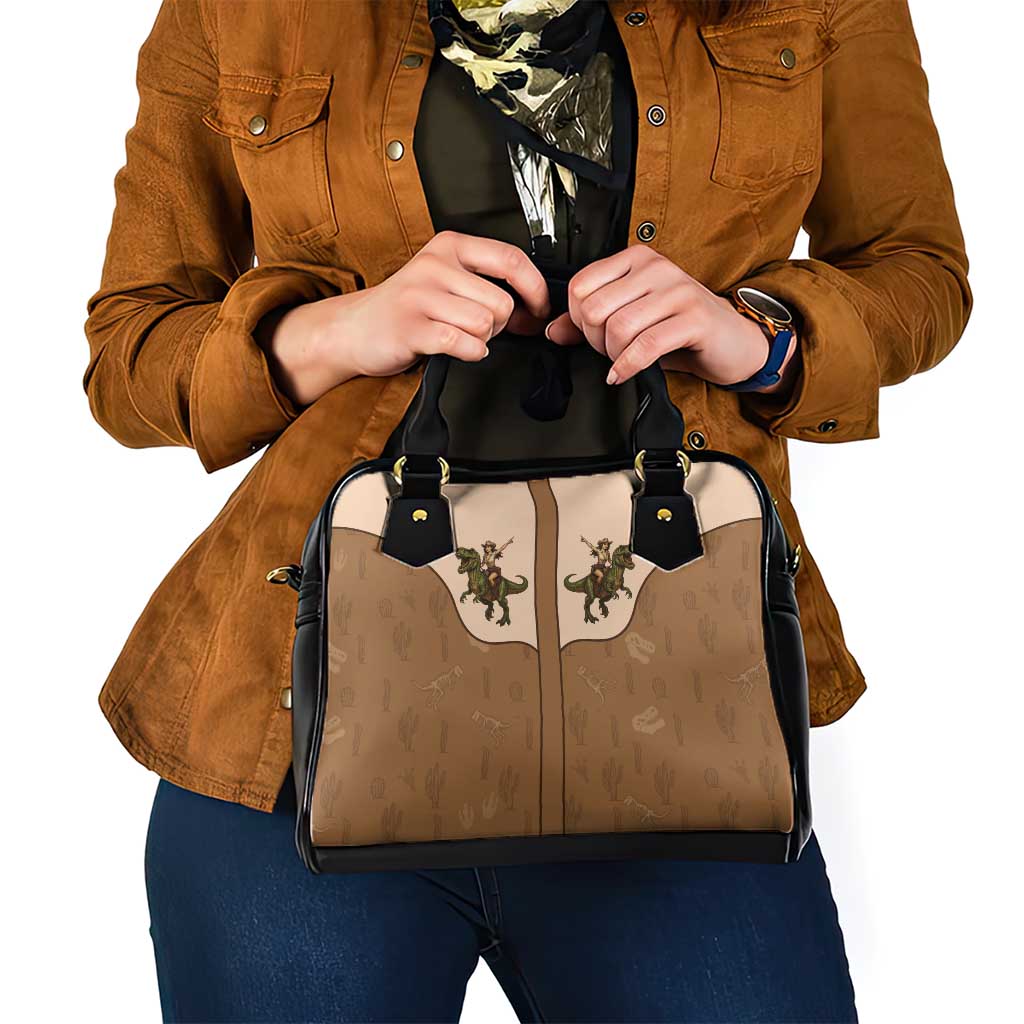 Cowgirl Dinosaur Shoulder Handbag Retro Western Yoke LT05