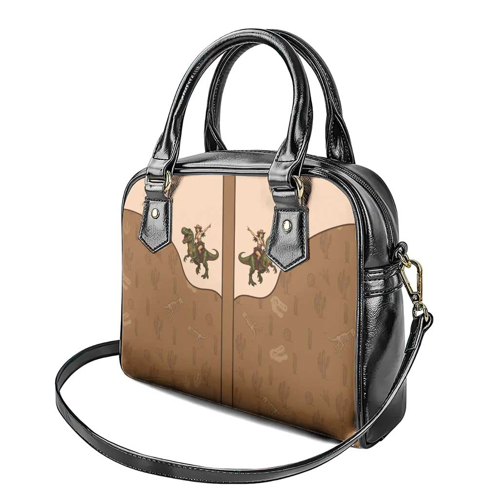 Cowgirl Dinosaur Shoulder Handbag Retro Western Yoke LT05