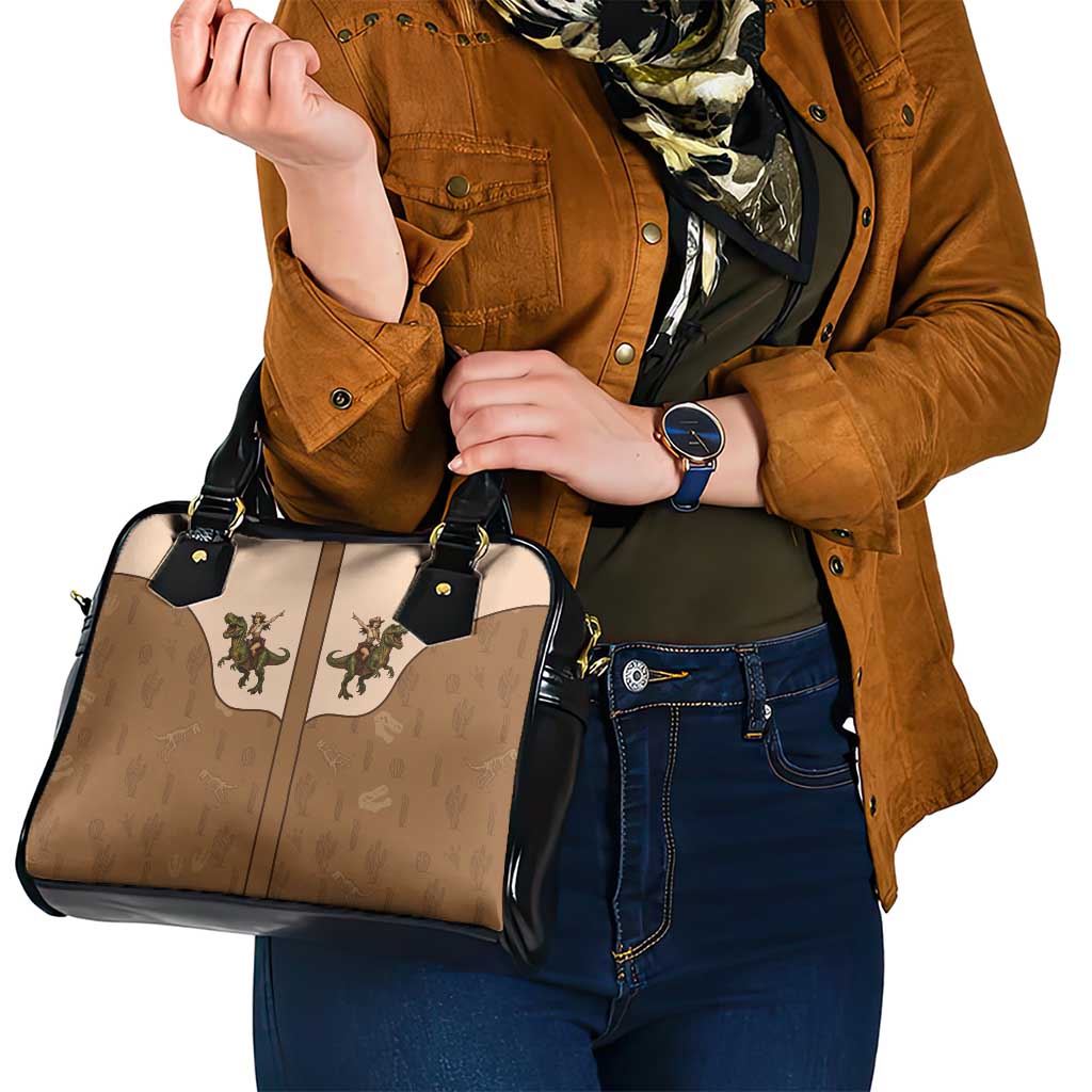 Cowgirl Dinosaur Shoulder Handbag Retro Western Yoke LT05