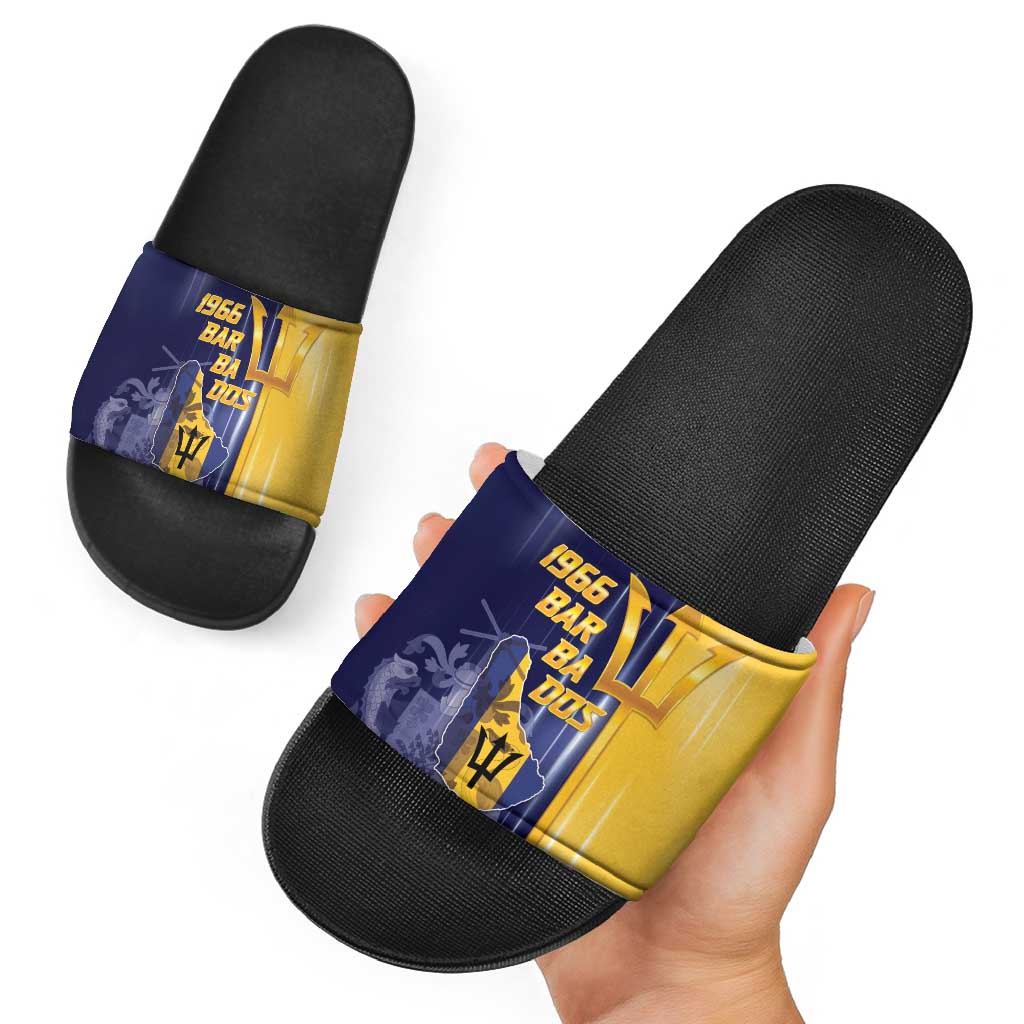 Barbados Independence Day Slide Sandals Proud To Be Barbadian LT05