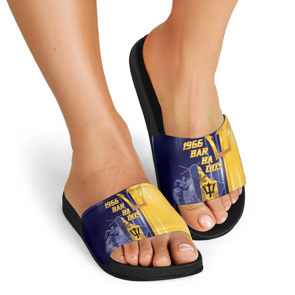 Barbados Independence Day Slide Sandals Proud To Be Barbadian LT05