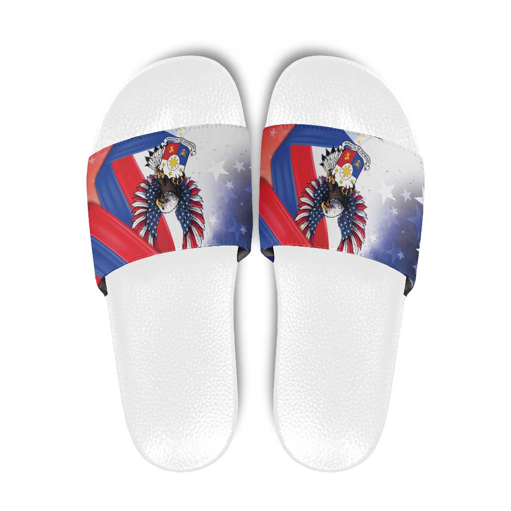 Filipino American History Month Slide Sandals Philippines Proud Of My Roots LT05