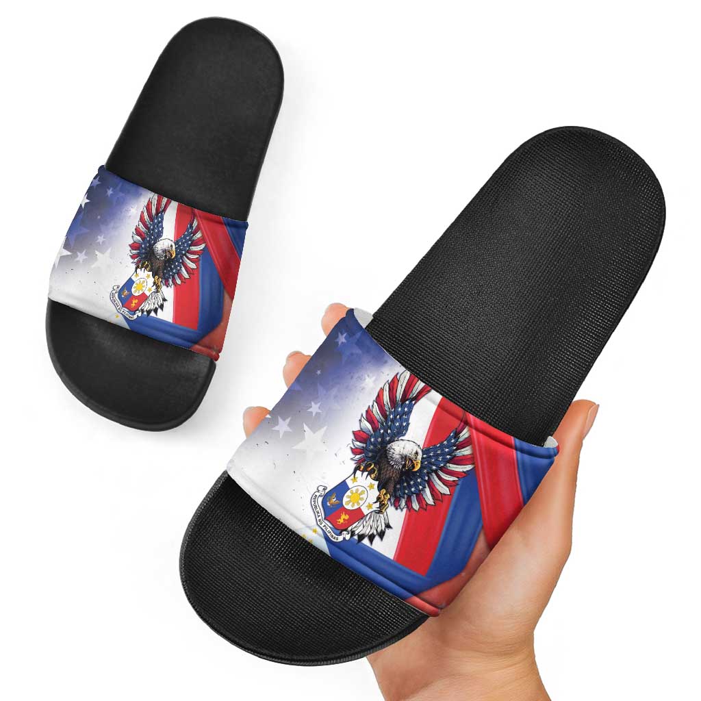 Filipino American History Month Slide Sandals Philippines Proud Of My Roots LT05