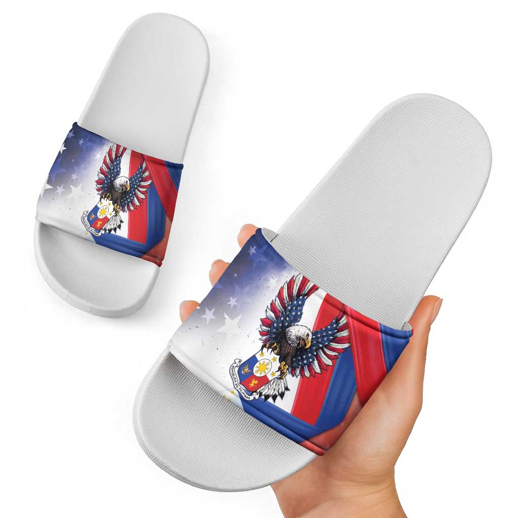 Filipino American History Month Slide Sandals Philippines Proud Of My Roots LT05